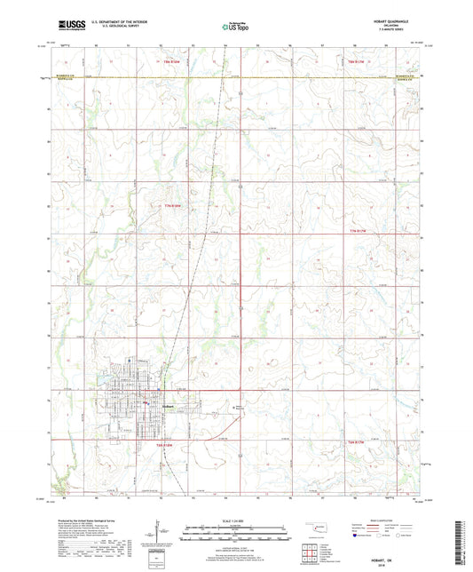 Hobart Oklahoma US Topo Map Image