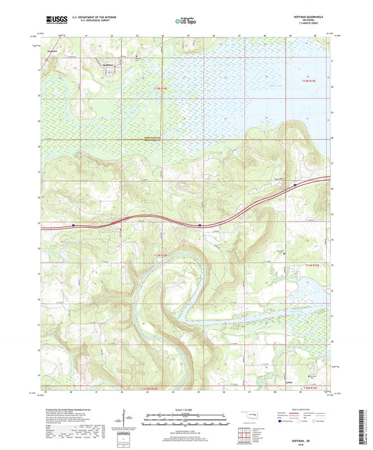 Hoffman Oklahoma US Topo Map Image