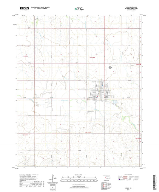 Hollis Oklahoma US Topo Map Image