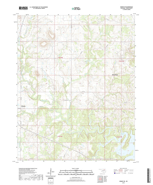 Hominy NE Oklahoma US Topo Map Image