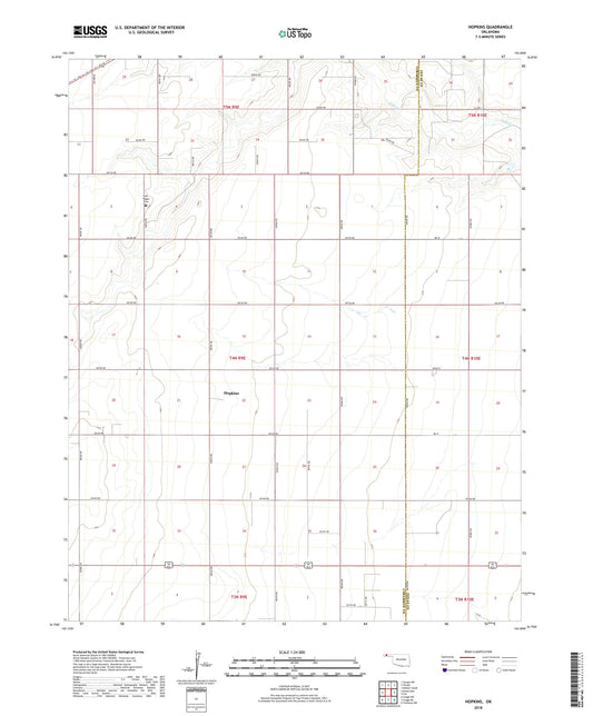 Hopkins Oklahoma US Topo Map Image
