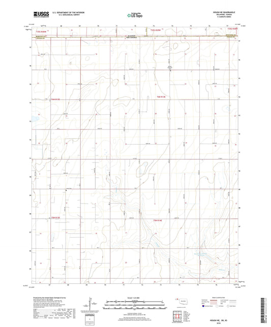 Hough NE Oklahoma US Topo Map Image