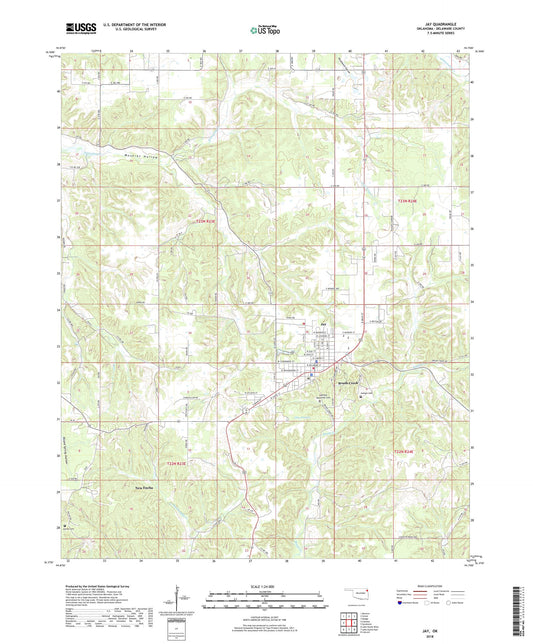 Jay Oklahoma US Topo Map Image