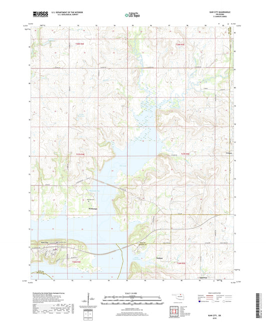 Kaw City Oklahoma US Topo Map Image