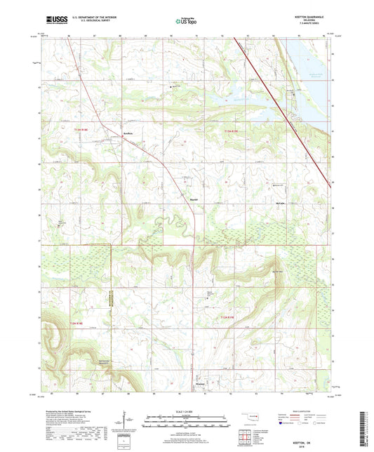 Keefton Oklahoma US Topo Map Image
