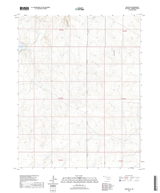 Kenton SE Oklahoma US Topo Map Image