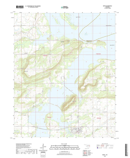 Keota Oklahoma US Topo Map Image