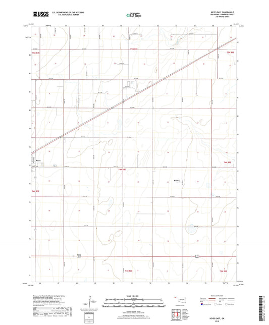Keyes East Oklahoma US Topo Map Image