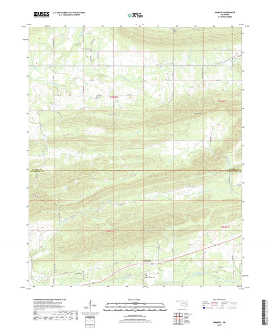 Kiamichi Oklahoma US Topo Map Image