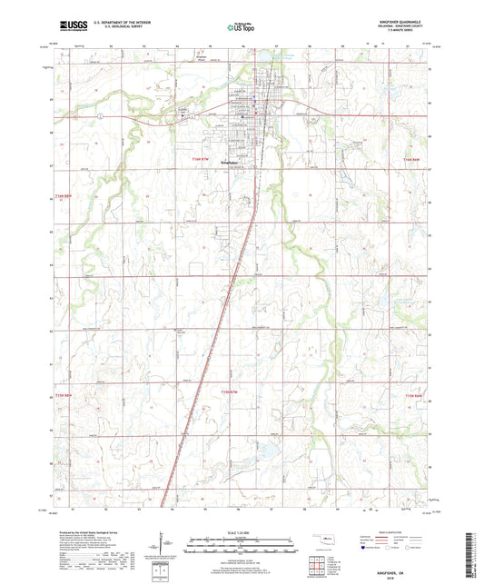 Kingfisher Oklahoma US Topo Map Image