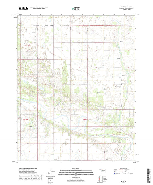 Lacey Oklahoma US Topo Map Image
