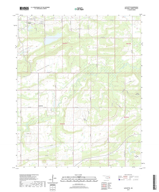 Lafayette Oklahoma US Topo Map Image