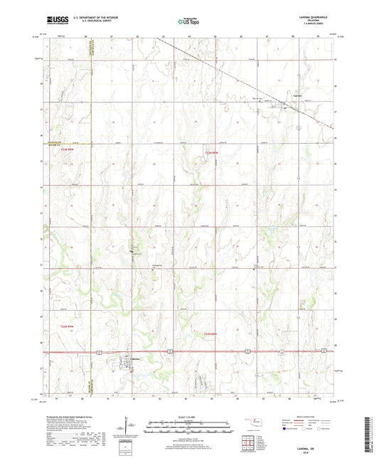 Lahoma Oklahoma US Topo Map Image