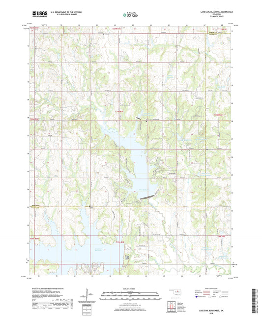 Lake Carl Blackwell Oklahoma US Topo Map Image