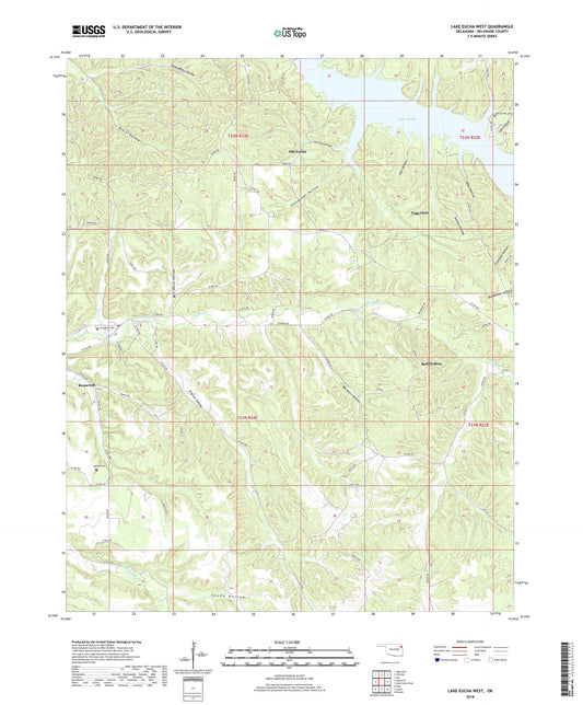 Lake Eucha West Oklahoma US Topo Map Image