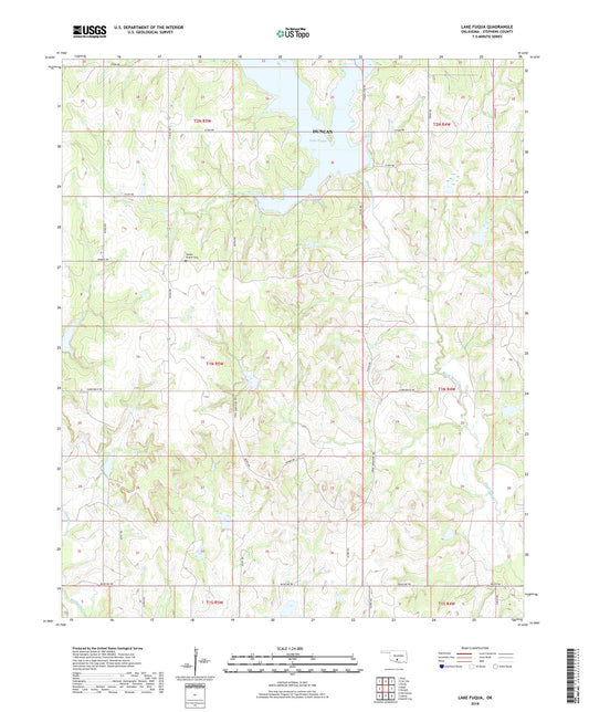 Lake Fuqua Oklahoma US Topo Map Image