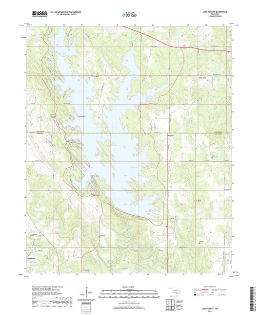 Lake Murray Oklahoma US Topo Map Image