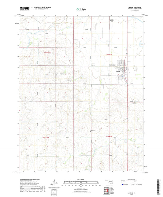 Laverne Oklahoma US Topo Map Image