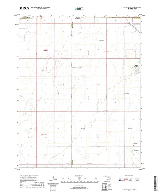 Little Ponderosa Oklahoma US Topo Map Image