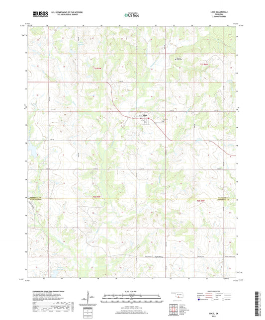 Loco Oklahoma US Topo Map Image