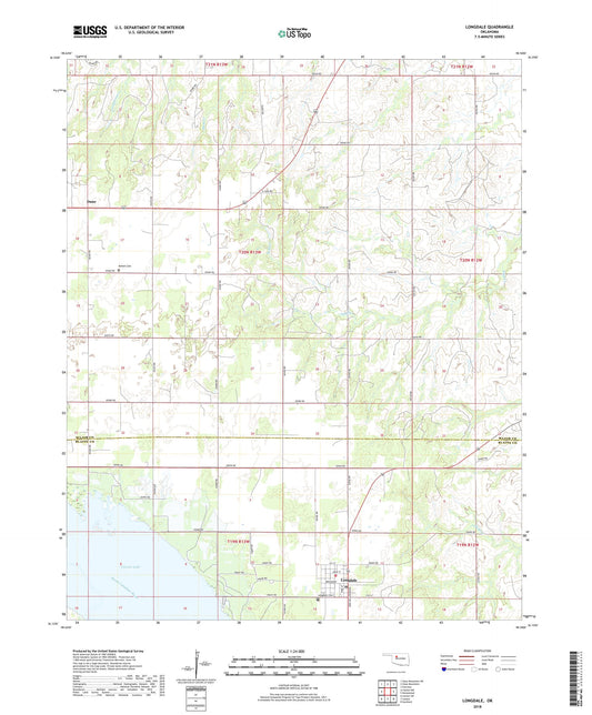 Longdale Oklahoma US Topo Map Image