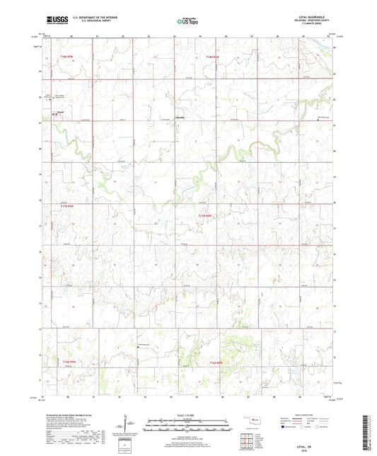 Loyal Oklahoma US Topo Map Image