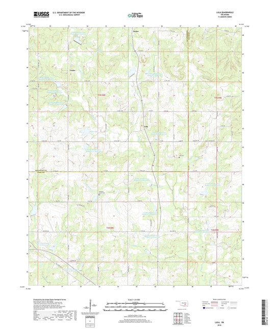 Lula Oklahoma US Topo Map Image