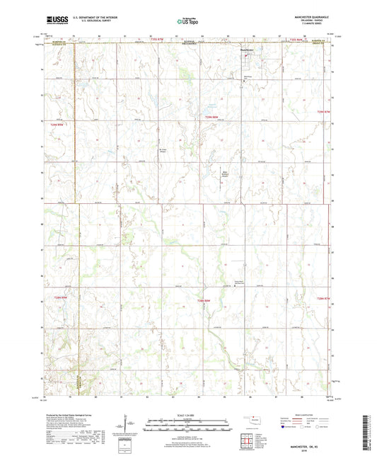 Manchester Oklahoma US Topo Map Image