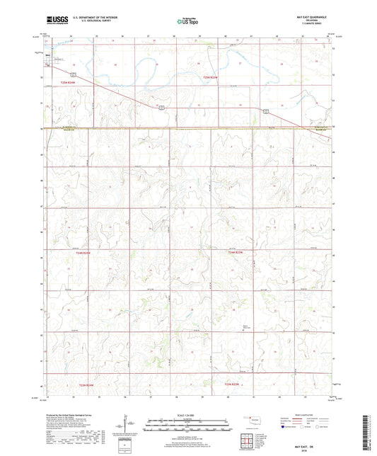 May East Oklahoma US Topo Map Image