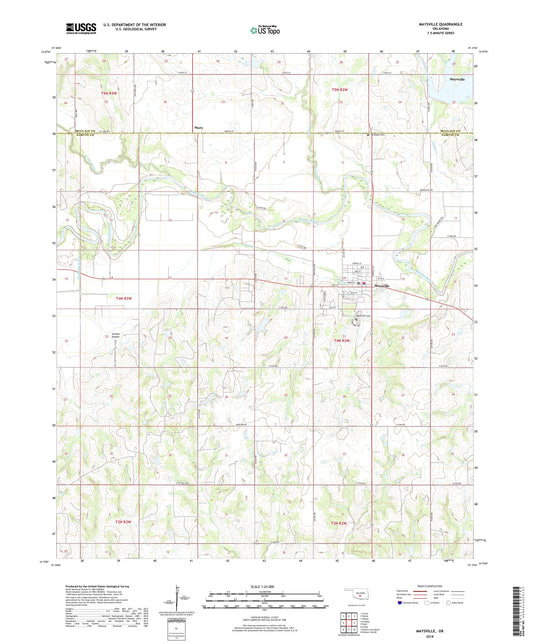Maysville Oklahoma US Topo Map Image