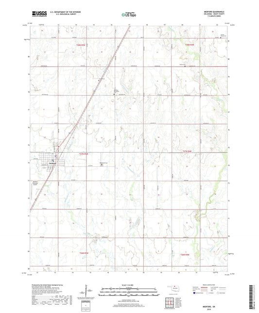 Medford Oklahoma US Topo Map Image