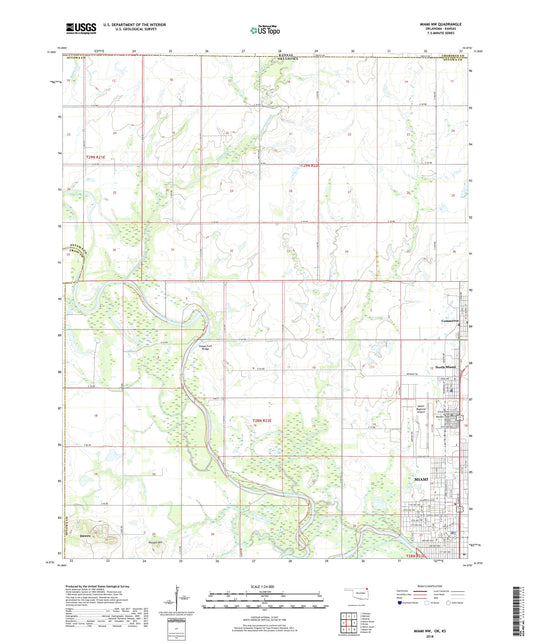 Miami NW Oklahoma US Topo Map Image