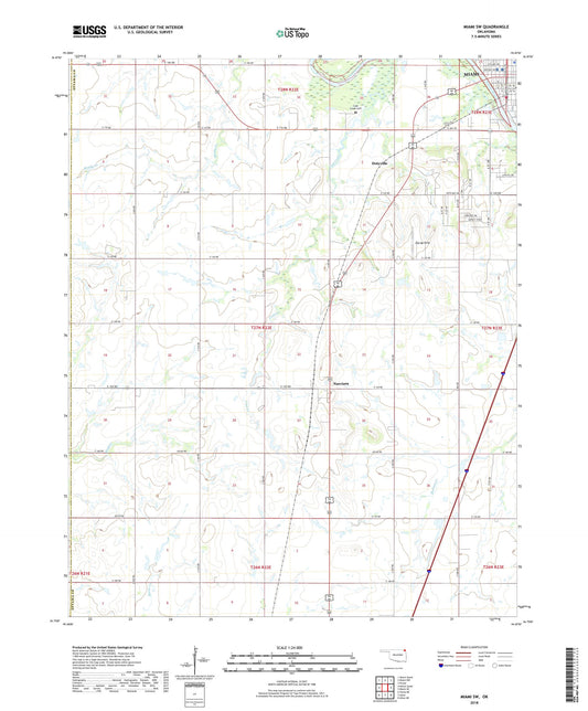 Miami SW Oklahoma US Topo Map Image
