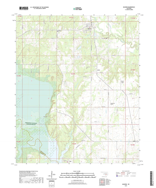 Milburn Oklahoma US Topo Map Image