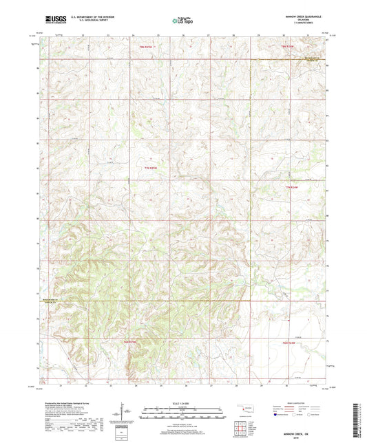Minnow Creek Oklahoma US Topo Map Image