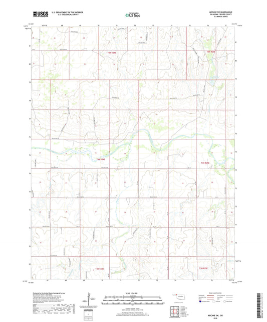 Mocane SW Oklahoma US Topo Map Image
