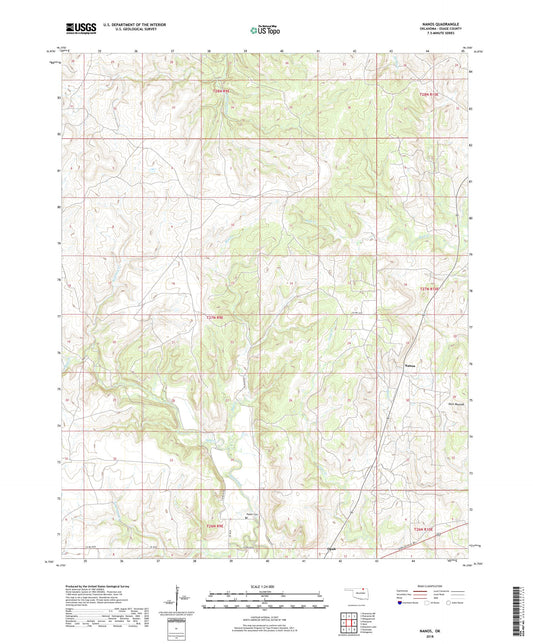 Nanos Oklahoma US Topo Map Image