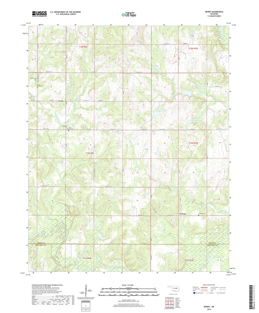 Newby Oklahoma US Topo Map Image