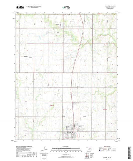 Newkirk Oklahoma US Topo Map Image