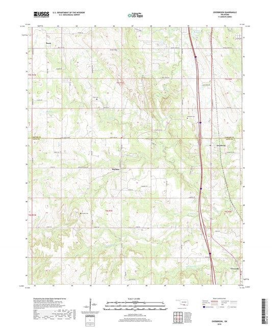 Overbrook Oklahoma US Topo Map Image