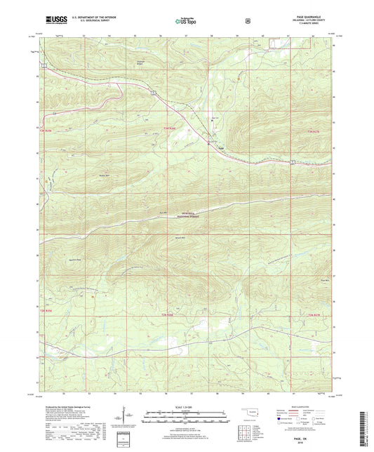 Page Oklahoma US Topo Map Image