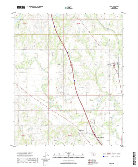 Paoli Oklahoma US Topo Map Image