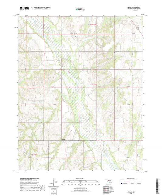 Parallel Oklahoma US Topo Map Image