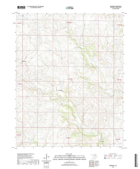 Pearsonia Oklahoma US Topo Map Image