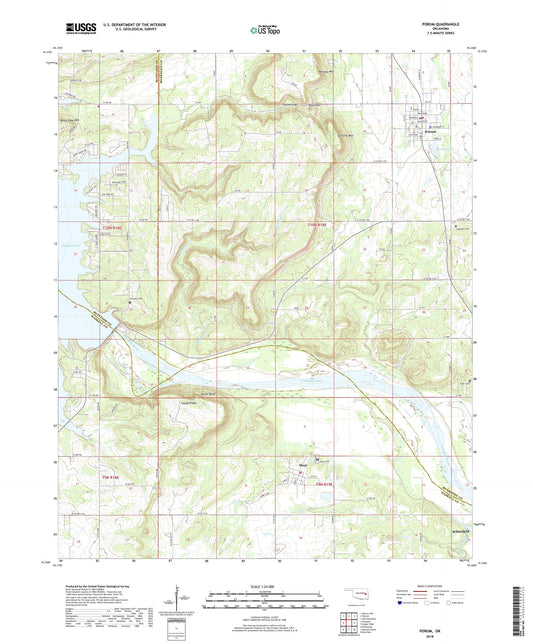 Porum Oklahoma US Topo Map Image