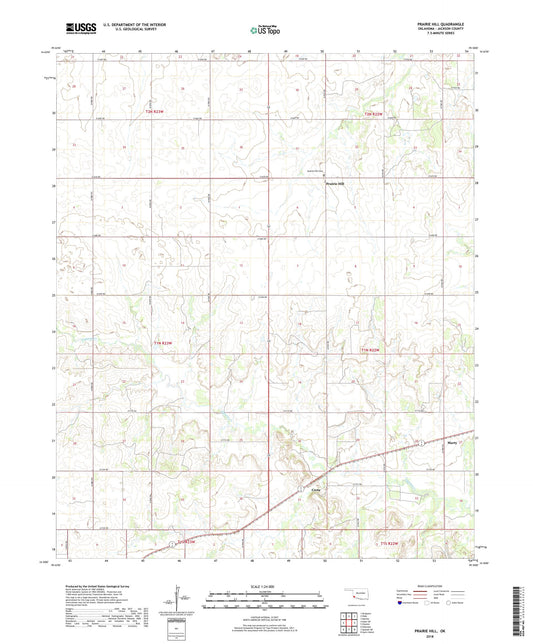 Prairie Hill Oklahoma US Topo Map Image