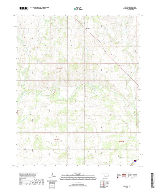 Prentiss Oklahoma US Topo Map Image