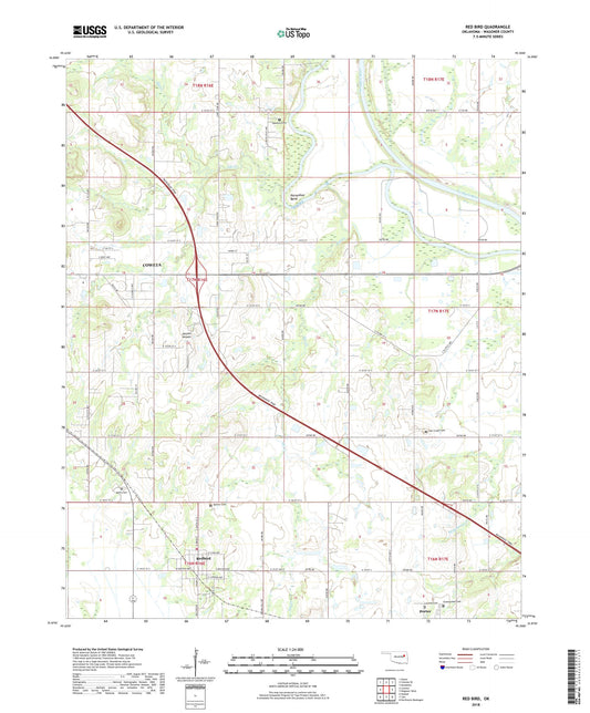 Red Bird Oklahoma US Topo Map Image