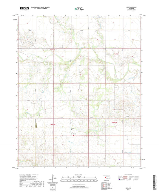 Reed Oklahoma US Topo Map Image
