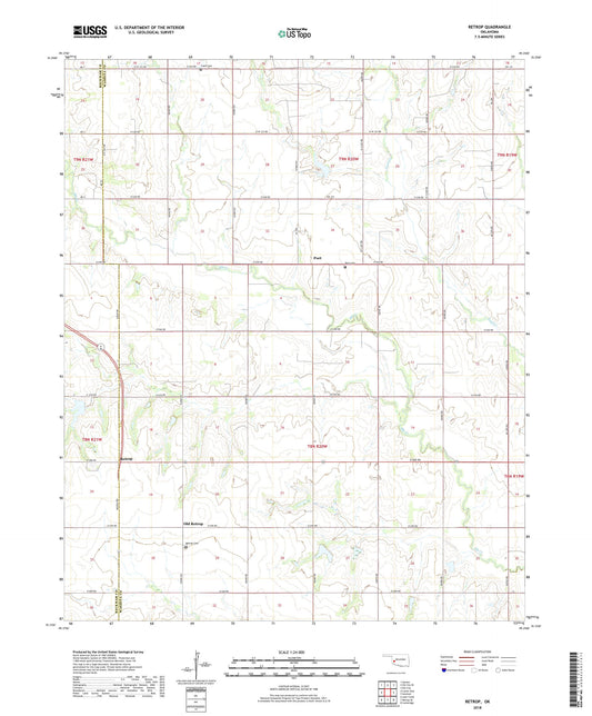 Retrop Oklahoma US Topo Map Image